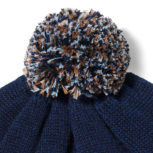 Knit Winter Pattern POM Beanie 스마트울